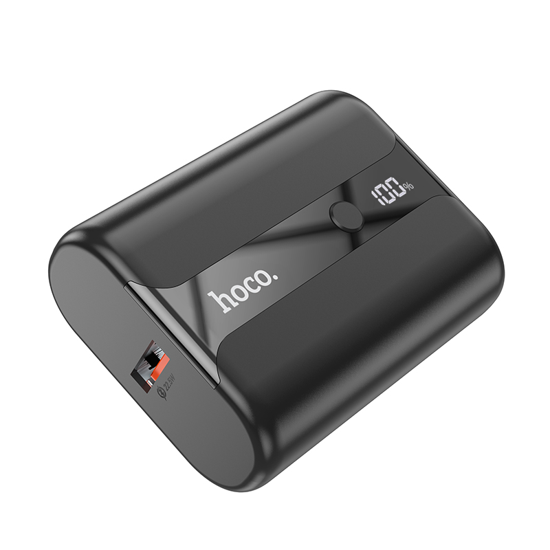 HOCO Q3 Pro External Battery, 10000mAh, 22.5W, QC + PD, 1 x USB-A - 1 x USB-C, Black
