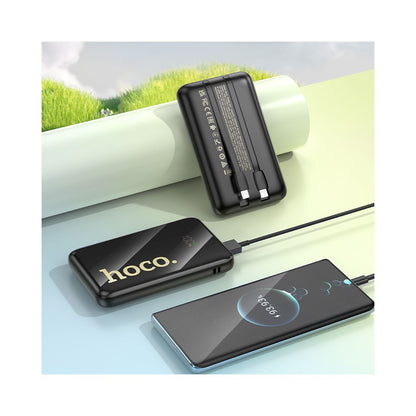 Външна батерия HOCO Q37, 10000mAh, 22.5W, QC + PD, 1 x Lightning - 1 x USB-A - 2 x USB-C, Черна