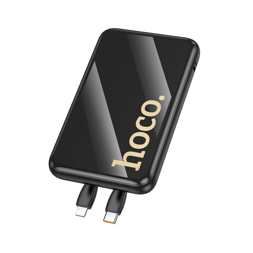 Външна батерия HOCO Q37, 10000mAh, 22.5W, QC + PD, 1 x Lightning - 1 x USB-A - 2 x USB-C, Черна