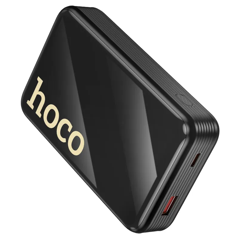 Външна батерия HOCO Q37A, 20000mAh, 22.5W, QC + PD, 1 x Lightning - 1 x USB-A - 2 x USB-C, Черна