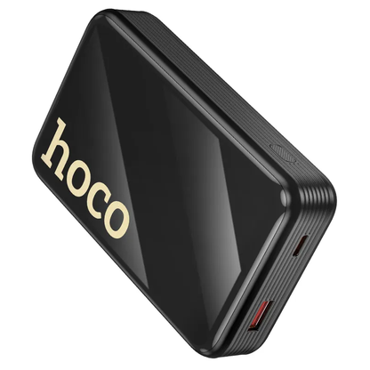 Външна батерия HOCO Q37A, 20000mAh, 22.5W, QC + PD, 1 x Lightning - 1 x USB-A - 2 x USB-C, Черна
