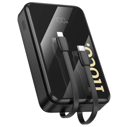 Външна батерия HOCO Q37A, 20000mAh, 22.5W, QC + PD, 1 x Lightning - 1 x USB-A - 2 x USB-C, Черна