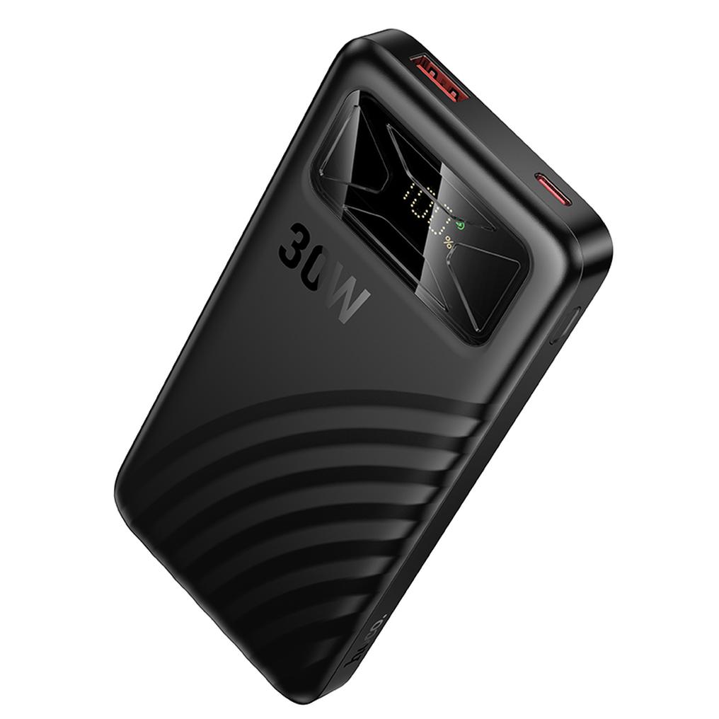 Външна батерия HOCO Q42, 10000mAh, 30W, QC + PD, 1 x USB-A - 1 x USB-C, черна