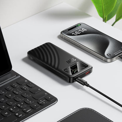 Външна батерия HOCO Q42, 10000mAh, 30W, QC + PD, 1 x USB-A - 1 x USB-C, черна