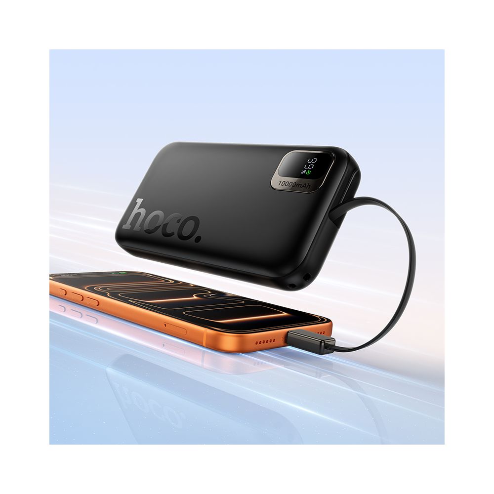 Външна батерия HOCO Q51, 10000mAh, 20W, PD, 2 x USB-C, Черна