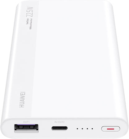 Външна батерия Huawei SuperCharge, 10000 mAh, 22,5 W, QC + PD, 1 x USB-A - 1 x USB-C, бяла 55034445