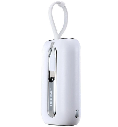 Външна батерия Joyroom Colorful Series JR-L012, 10000mAh, 22.5W, QC + PD, 1 x Lightning - 2 x USB-C, Бяла