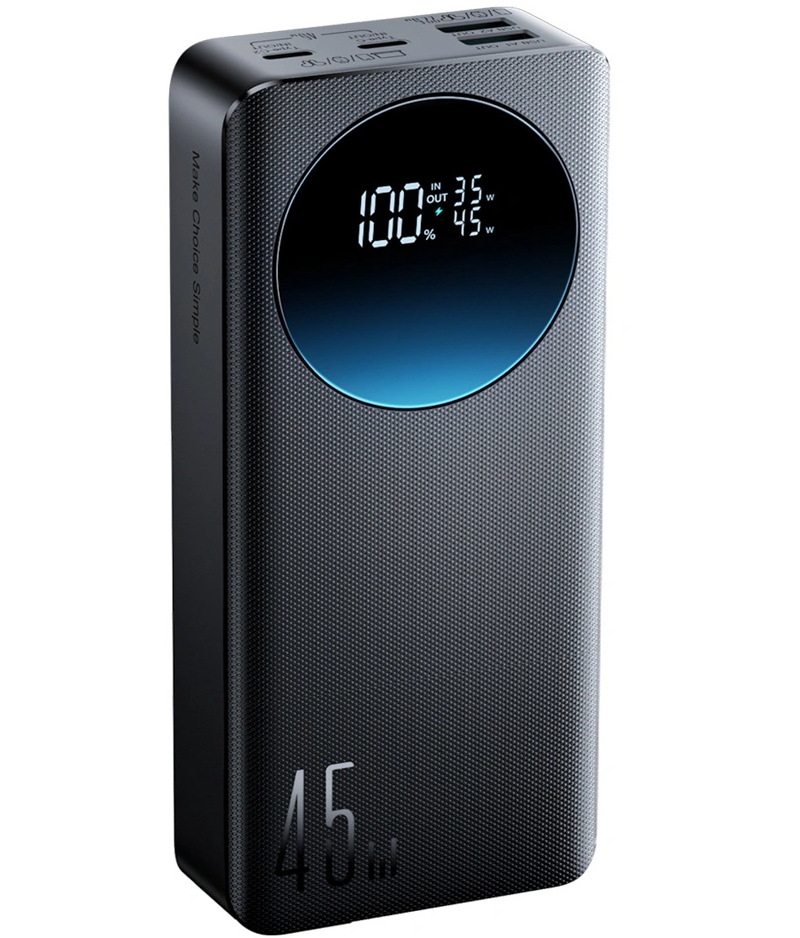 Външна батерия Joyroom JR-PBF02 Pro, 20000mAh, 45W, QC + PD, 2 x USB-A - 2 x USB-C, Черна