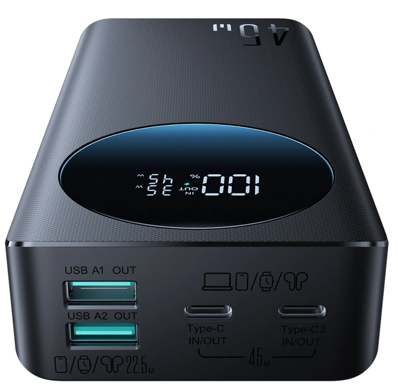 Външна батерия Joyroom JR-PBF02 Pro, 20000mAh, 45W, QC + PD, 2 x USB-A - 2 x USB-C, Черна