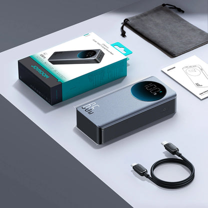 Външна батерия Joyroom JR-PBF05 Pro, 30000mAh, 65W, QC + PD, 1 x USB-A - 2 x USB-C, Черна
