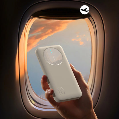 Външна батерия Joyroom JR-PBF12, 10000mAh, 12W, 1 x USB-C - 2 x USB-A, Бяла