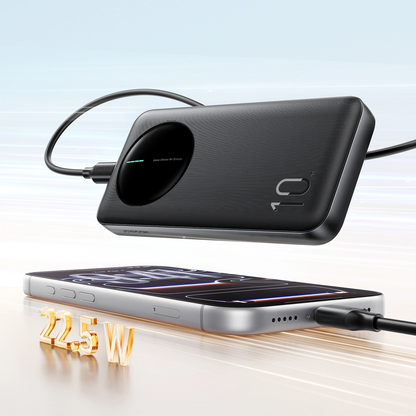 Външна батерия Joyroom JR-PBF12 Pro, 10000mAh, 22.5W, QC + PD, 1 x USB-C - 2 x USB-A, Черна