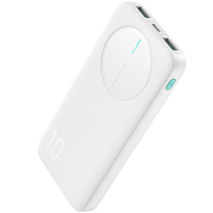 Външна батерия Joyroom JR-PBF12, 10000mAh, 12W, 1 x USB-C - 2 x USB-A, Бяла