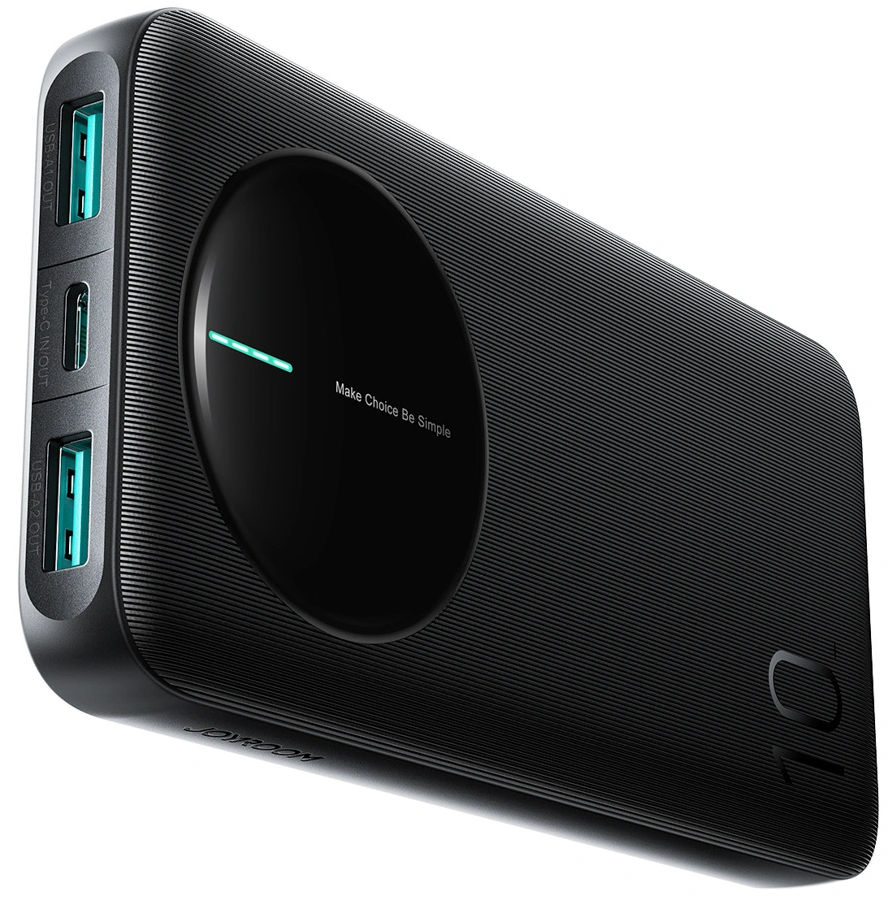 Външна батерия Joyroom JR-PBF12 Pro, 10000mAh, 22.5W, QC + PD, 1 x USB-C - 2 x USB-A, Черна