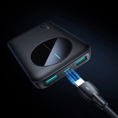 Външна батерия Joyroom JR-PBF13, 5000mAh, 12W, 1 x USB-C - 2 x USB-A, Черна