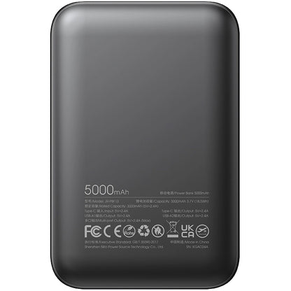 Външна батерия Joyroom JR-PBF13, 5000mAh, 12W, 1 x USB-C - 2 x USB-A, Черна