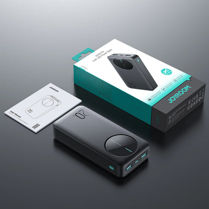 Външна батерия Joyroom JR-PBF14, 20000mAh, 12W, 1 x USB-C - 2 x USB-A, Черна
