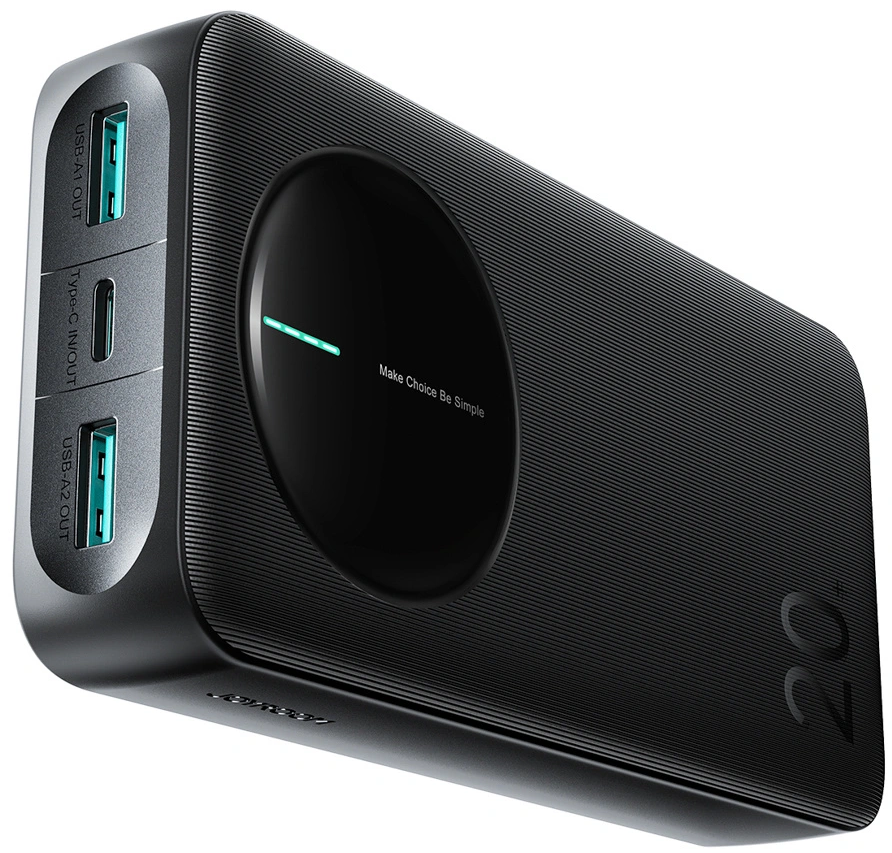 Външна батерия Joyroom JR-PBF14 Pro, 20000mAh, 22.5W, QC + PD, 1 x USB-C - 2 x USB-A, Черна