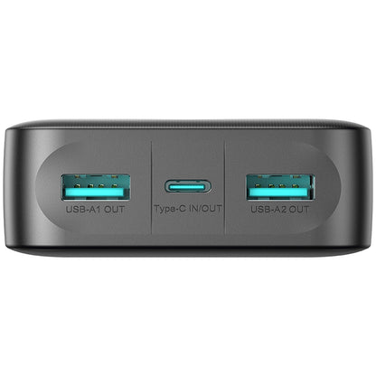Външна батерия Joyroom JR-PBF14, 20000mAh, 12W, 1 x USB-C - 2 x USB-A, Черна