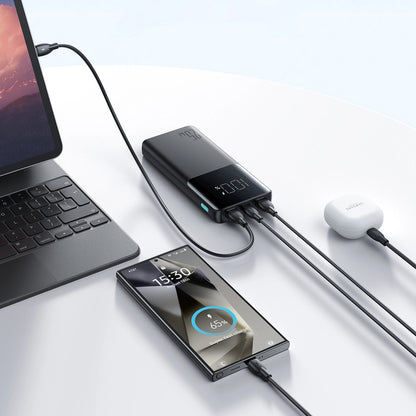 Външна батерия Joyroom JR-PBF20, 10000mAh, 25W, QC + PD, 1 x USB-C - 2 x USB-A, Черна