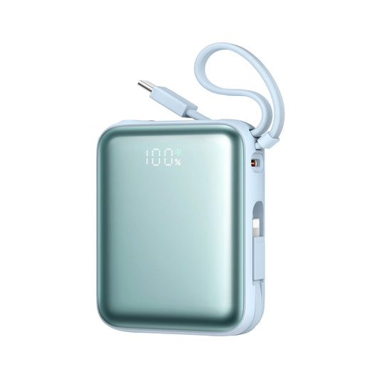 Външна батерия Joyroom JR-PBF27, 10000mAh, 22.5W, PD, 1 x Lightning - 2 x USB-C, Синя