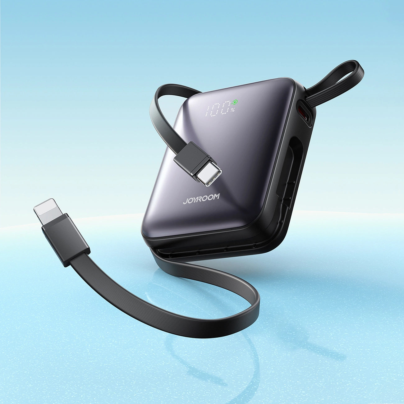 Външна батерия Joyroom JR-PBF27, 10000mAh, 22.5W, QC + PD, 1 x Lightning - 2 x USB-C, Черна