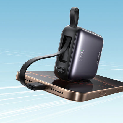 Външна батерия Joyroom JR-PBF27, 10000mAh, 22.5W, QC + PD, 1 x Lightning - 2 x USB-C, Черна