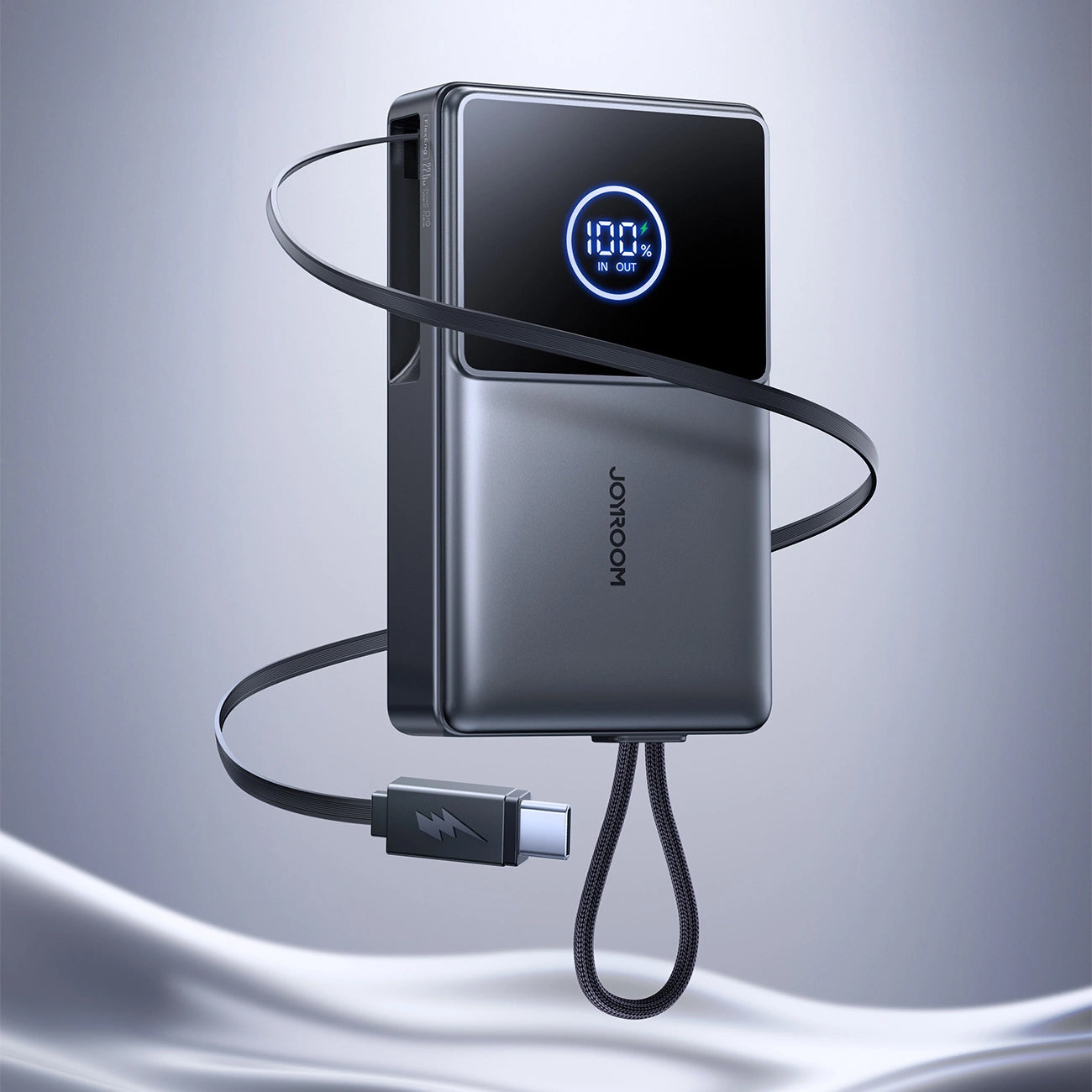 Joyroom JR-PR1 External Battery, 10000mAh, 22.5W, PD, 2 x USB-C, Grey