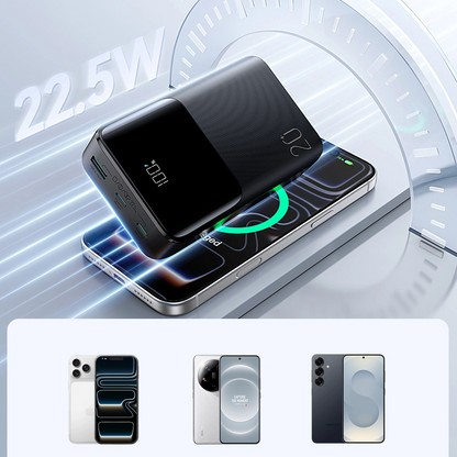 Външна батерия Joyroom JR-QP192, 20000mAh, 22.5W, QC + PD, 1 x USB-A - 2 x USB-C, Черна