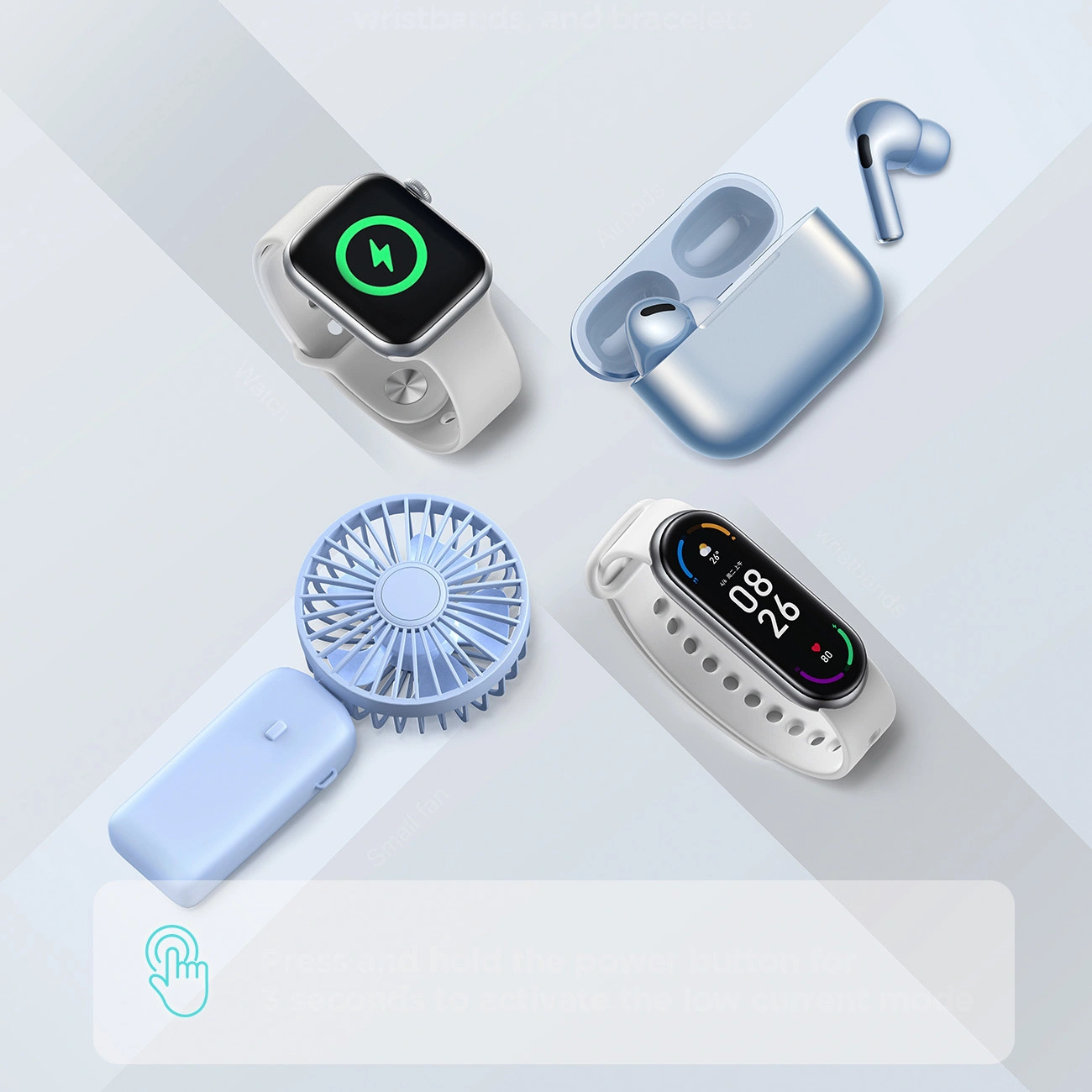 Външна батерия Joyroom JR-QP192, 20000mAh, 22.5W, QC + PD, 1 x USB-A - 2 x USB-C, Черна