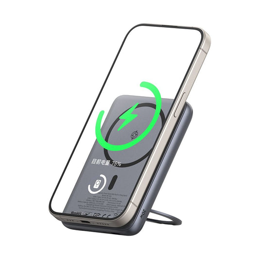 Външна батерия Wireless McDodo MC-8361 Meta, 5000mAh, 20W, PD + FQI, 1 x QI - 1 x USB-C, Сив