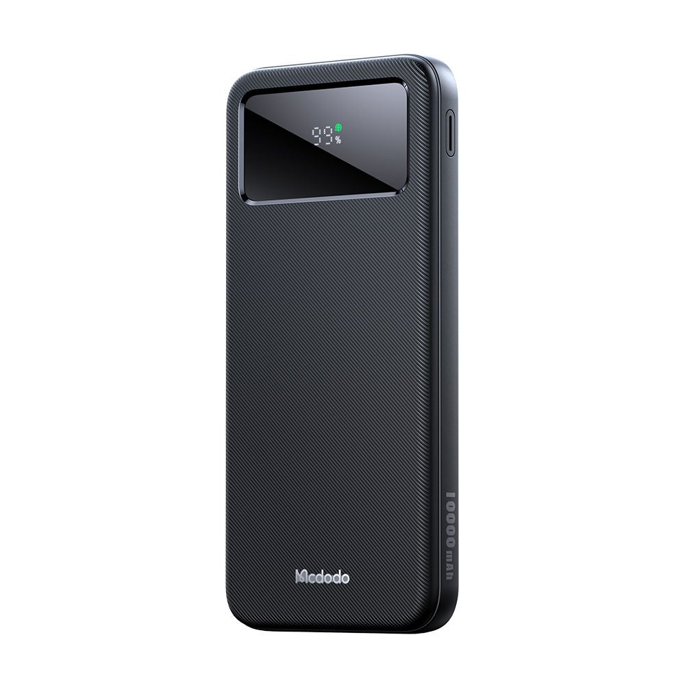 Външна батерия McDodo MC-4220, 10000mAh, 22.5W, QC + PD, 2 x USB-A - 1 x USB-C, Черна