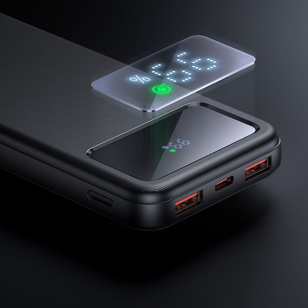 Външна батерия McDodo MC-4220, 10000mAh, 22.5W, QC + PD, 2 x USB-A - 1 x USB-C, Черна