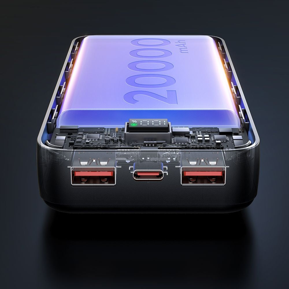 Външна батерия McDodo MC-4230, 20000mAh, 22.5W, QC + PD, 2 x USB-A - 1 x USB-C, Черна
