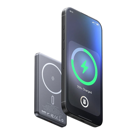 Външна безжична батерия McDodo MC-4641 Meta, 5000mAh, 20W, PD + FQI, 1 x QI - 1 x USB-C, Черна