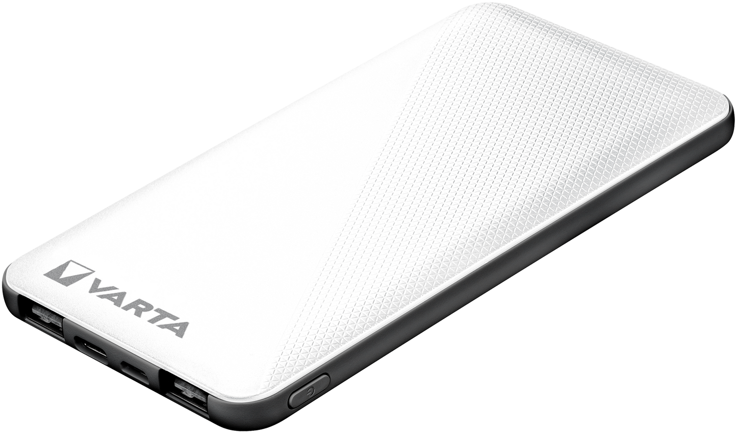 Външна батерия Varta Energy, 5000mAh, 15W, 2 x USB-A - 1 x USB-C, бяла