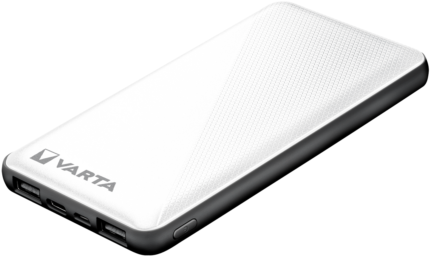 Външна батерия Varta Energy, 10000mAh, 15W, 2 x USB-A - 1 x USB-C, бяла