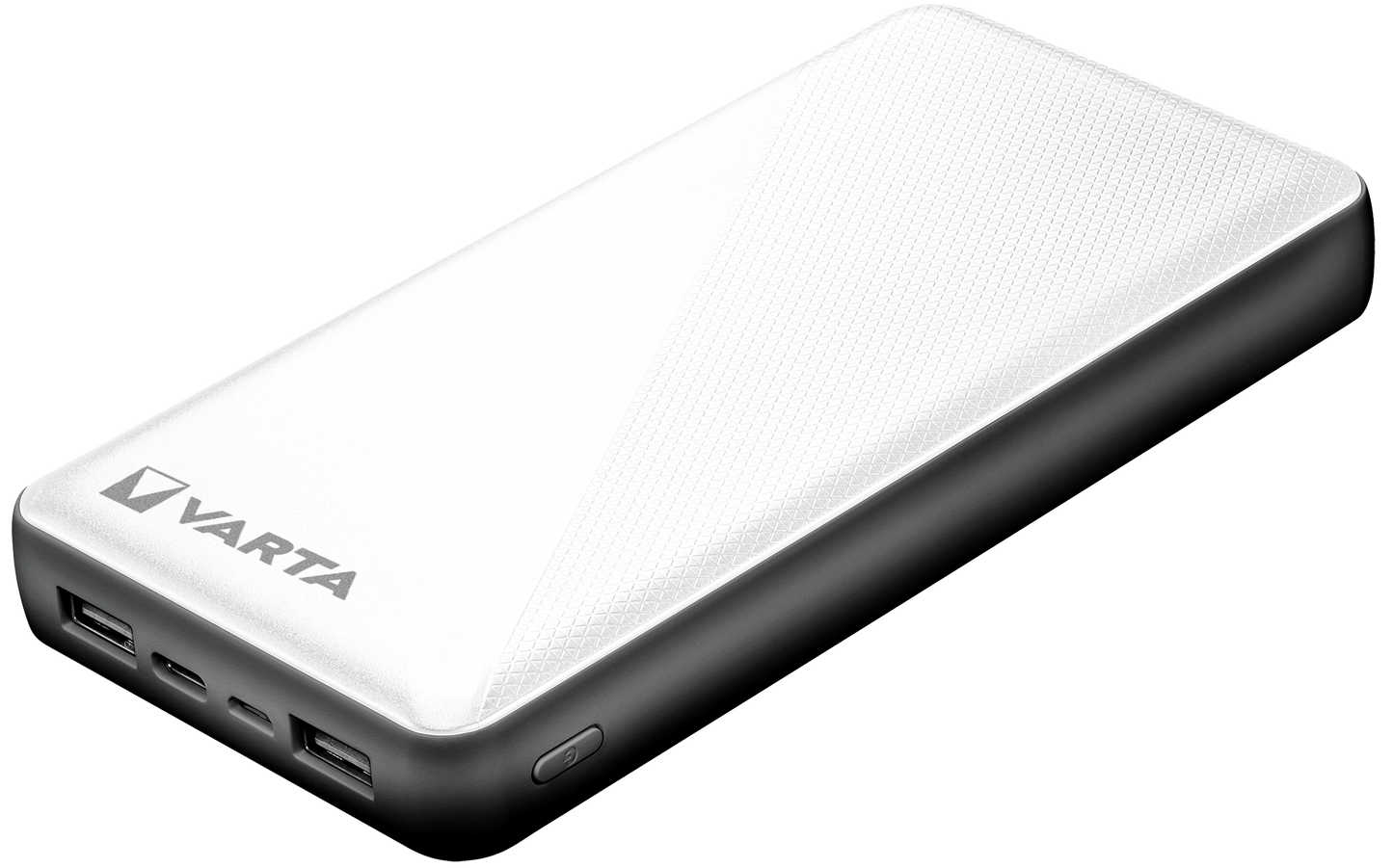 Външна батерия Varta Energy, 20000mAh, 15W, 2 x USB-A - 1 x USB-C, бяла