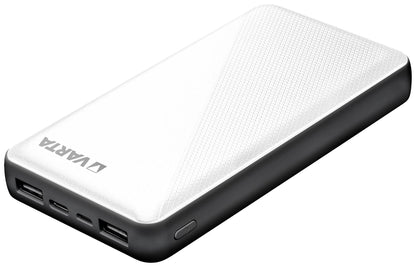 Външна батерия Varta Energy, 15000mAh, 15W, 2 x USB-A - 1 x USB-C, бяла