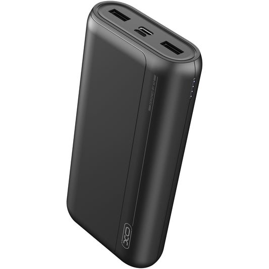 Външна батерия XO Design PR127, 20000mAh, 22.5W, QC + PD, 1 x USB-C - 2 x USB-A, Черна
