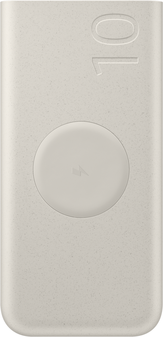 Външна батерия Samsung, 10000mAh, 25W, PD + FQI, 1 x QI - 2 x USB-C, бежова EB-U2510XUEGEU