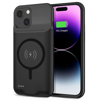 Външна батерия тип калъф Wireless Techsuit Power Pro Battery за Apple iPhone 15 Plus, 8500mAh, Черна