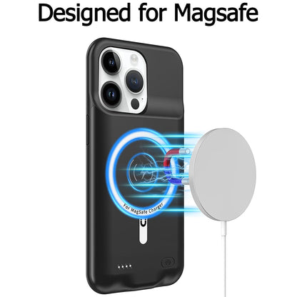 Външна батерия тип калъф Wireless Techsuit Power Pro Battery за Apple iPhone 15 Plus, 8500mAh, Черна