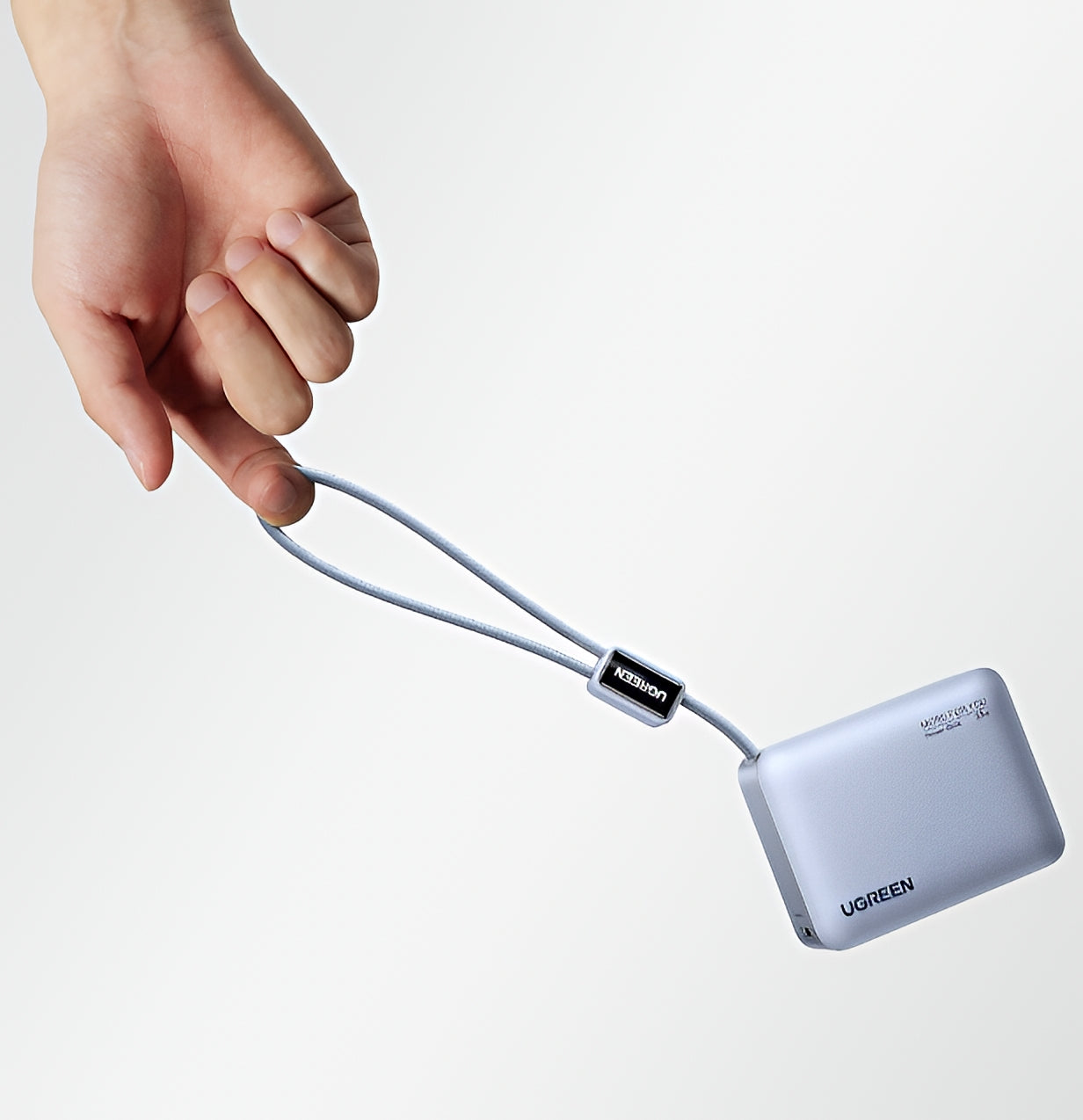 Външна батерия UGREEN PB584 (75173B), 10000mAh, 33W, QC + PD, 1 x USB-A - 2 x USB-C, Синя