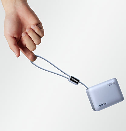 Външна батерия UGREEN PB584 (75173B), 10000mAh, 33W, QC + PD, 1 x USB-A - 2 x USB-C, Синя