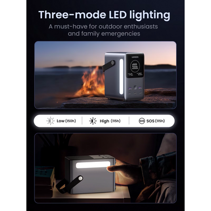 UGREEN PB770 External Battery, 48000mAh, 300W, QC + PD, 2 x USB-A - 3 x USB-C, Gray, Resealed