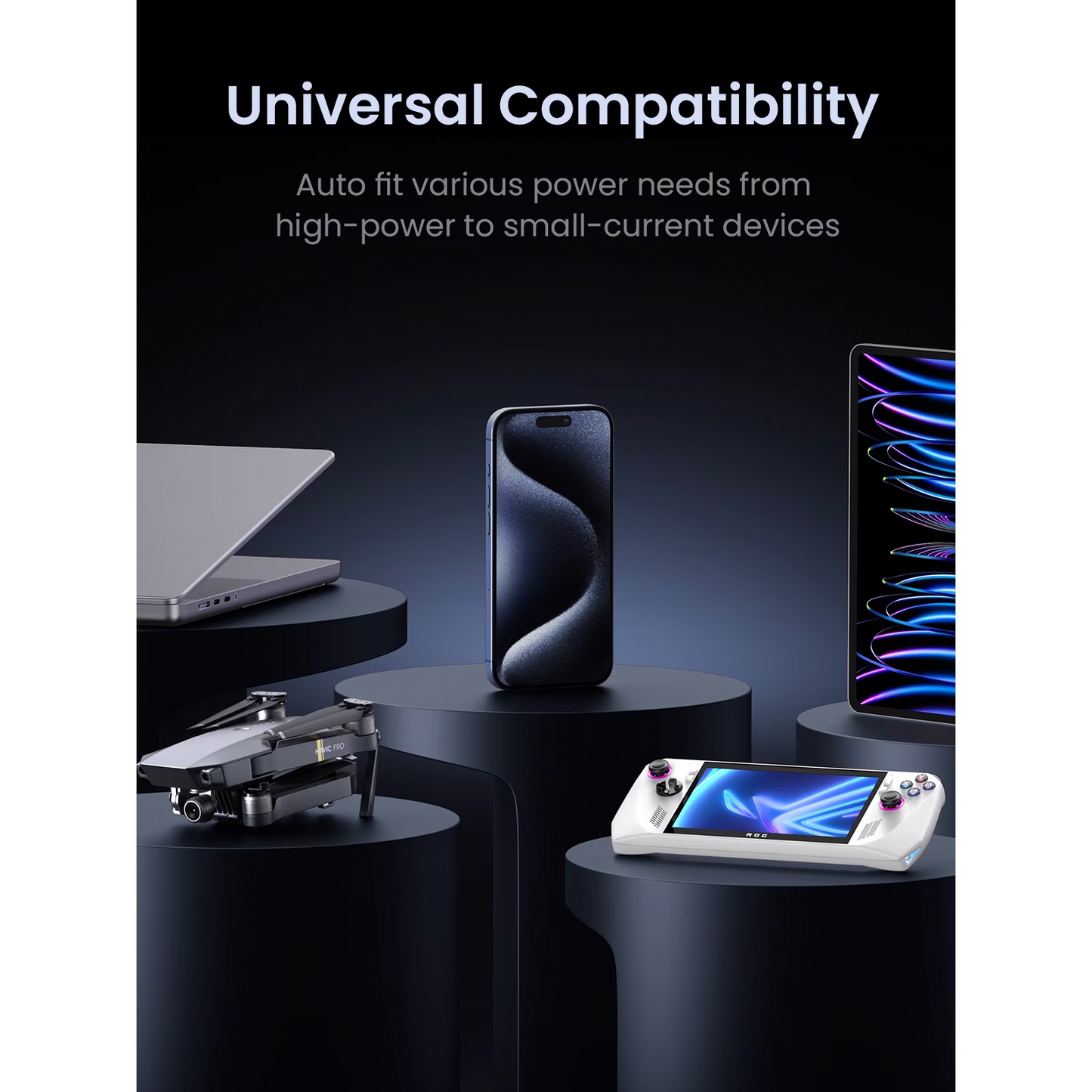 UGREEN PB770 External Battery, 48000mAh, 300W, QC + PD, 2 x USB-A - 3 x USB-C, Gray, Resealed