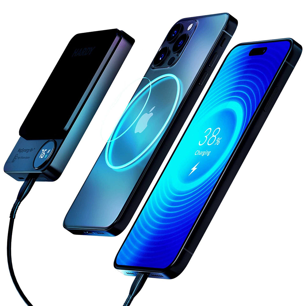 Външна батерия Wireless 3MK MagSynergy Ni+, 5000mAh, 22.5W, PD + FQI, 1 x QI - 1 x USB-C, Черна