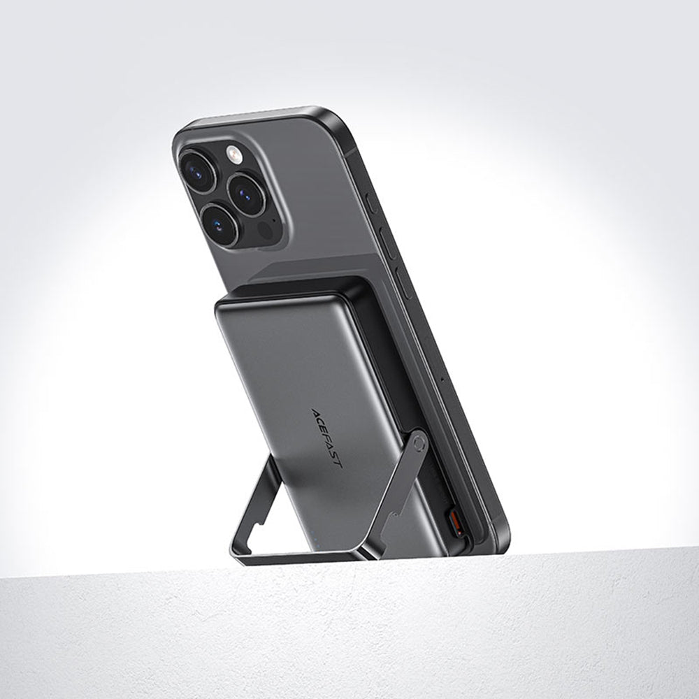 Външна батерия Wireless Acefast M17, 10000mAh, 22.5W, PD + FQI, 1 x QI - 1 x USB-C, Черна