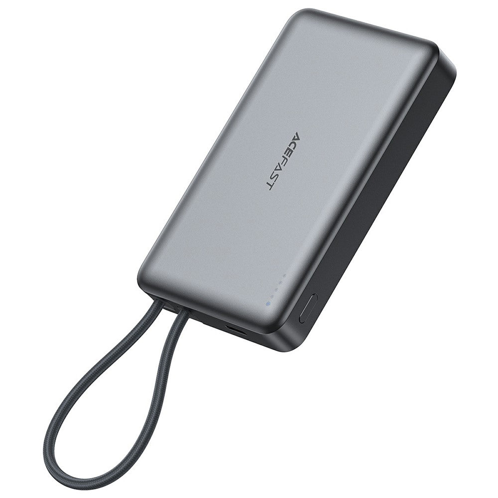 Външна безжична батерия Acefast M18, 10000mAh, 22.5W, PD + FQI, 1 x QI - 2 x USB-C, Черна